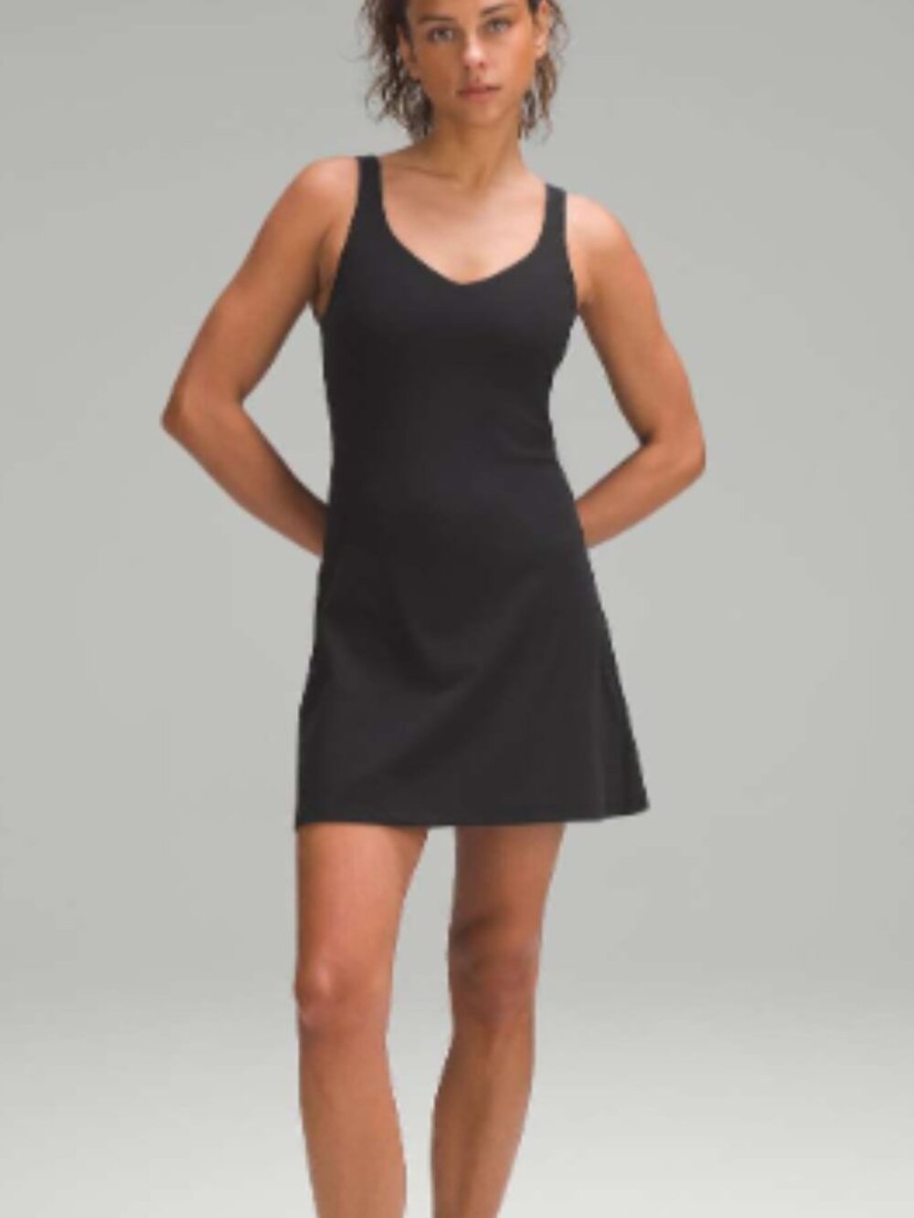 lululemon athletica Black Scoop-Neck Sleeveless Mini Dress